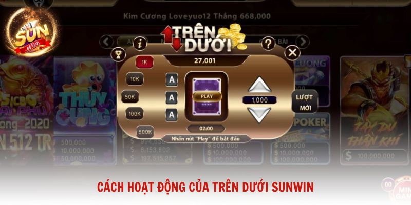 Cách hoạt động của Trên Dưới Sunwin và cơ chế hiển thị giúp người mới nắm bắt nhanh