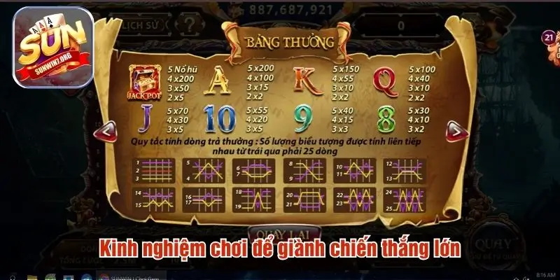 Kinh nghiệm chơi để giành chiến thắng lớn